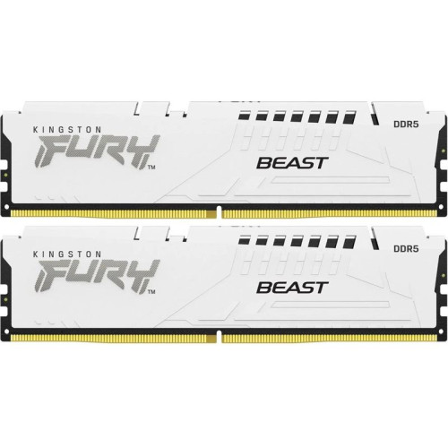 Память оперативная/ Kingston 32GB 5600MT/s DDR5 CL40 DIMM (Kit of 2) FURY Beast White XMP