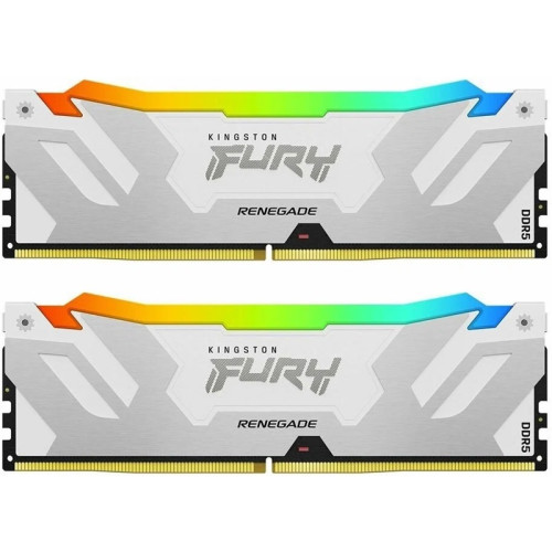 Память оперативная/ Kingston 32GB 6000MT/s DDR5 CL32 DIMM (Kit of 2) FURY Renegade RGB White XMP