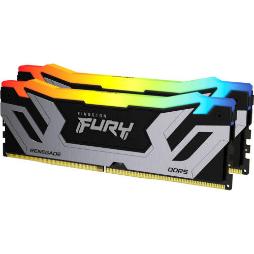 Память оперативная/ Kingston 48GB 8400MT/s DDR5 CL40 CUDIMM (Kit of 2) FURY Renegade RGB Silver XMP