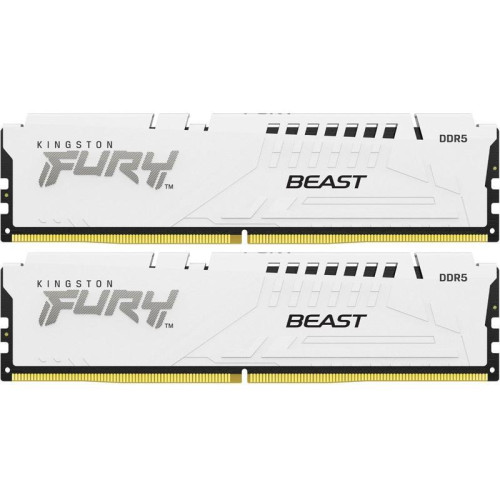 Память оперативная/ Kingston 32GB 6000MT/s DDR5 CL30 DIMM (Kit of 2) FURY Beast White EXPO