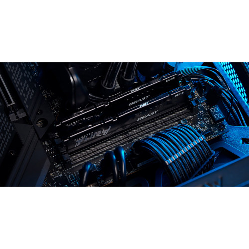 Память оперативная/ Kingston 64GB 5200MT/s DDR5 CL40 DIMM (Kit of 4) FURY Beast Black XMP