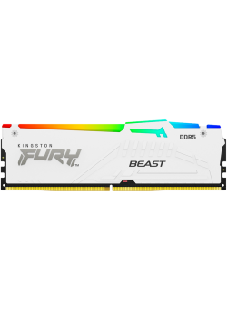 Память оперативная/ Kingston 16GB 5600MT/s DDR5 CL36 DIMM FURY Beast White RGB EXPO