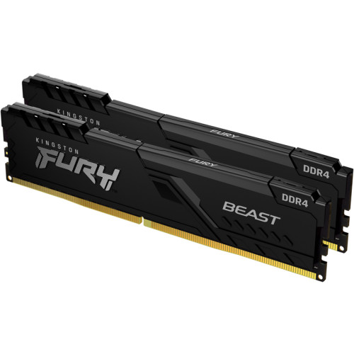 Память оперативная/ Kingston 32GB 3200MHz DDR4 CL16 DIMM (Kit of 2) FURY Beast Black