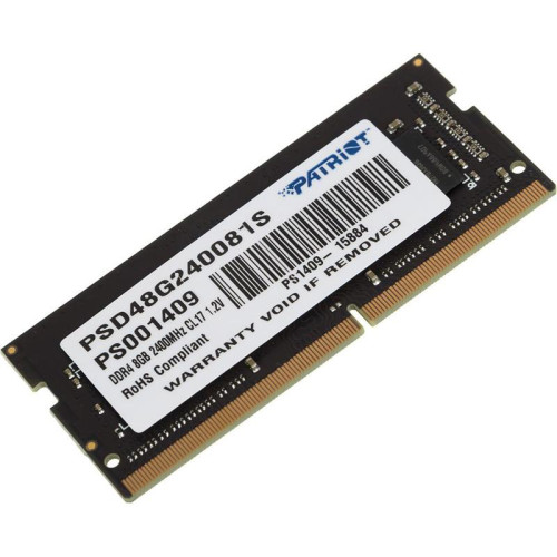 Оперативная память DDR4 8Gb 2400MHz Patriot PSD48G240081S RTL PC4-19200 CL17 SO-DIMM 260-pin 1.2В single rank Ret [PSD48G240081S]