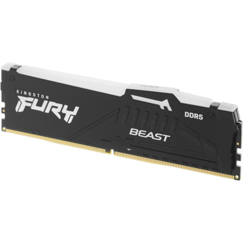 Оперативная память DDR5 2x16GB 6400MHz Kingston KF564C32BBEAK2-32 Fury Beast RGB RTL Gaming PC5-51200 CL32 DIMM 288-pin 1.4В kit single rank с радиатором Ret
