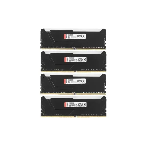 Память оперативная/ Kingston 64GB 3600MT/s DDR4 CL18 DIMM (Kit of 4) FURY Beast RGB Память оперативная/ Kingston 64GB 3600MT/s DDR4 CL18 DIMM (Kit of 4) FURY Beast RGB