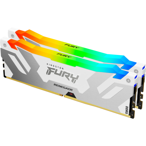 Память оперативная/ Kingston 32GB 7600MT/s DDR5 CL38 DIMM (Kit of 2) FURY Renegade RGB White XMP