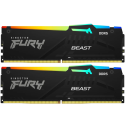 Память оперативная/ Kingston 64GB 6000MT/s DDR5 CL30 DIMM (Kit of 2) FURY Beast RGB XMP
