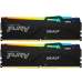 Память оперативная/ Kingston 64GB 6000MT/s DDR5 CL30 DIMM (Kit of 2) FURY Beast RGB XMP Память оперативная/ Kingston 64GB 6000MT/s DDR5 CL30 DIMM (Kit of 2) FURY Beast RGB XMP
