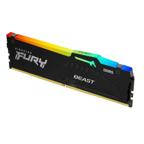 Память оперативная/ Kingston 16GB 5200MT/s DDR5 CL36 DIMM FURY Beast RGB EXPO