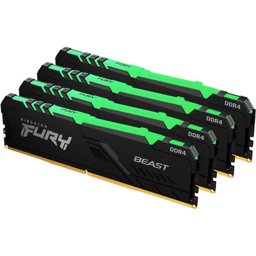 Память оперативная/ Kingston 128GB 3200MHz DDR4 CL16 DIMM (Kit of 4) FURY Beast RGB Память оперативная/ Kingston 128GB 3200MHz DDR4 CL16 DIMM (Kit of 4) FURY Beast RGB