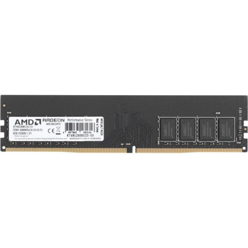 Оперативная память DDR4 8Gb 2666MHz AMD R748G2606U2S-UO Radeon R7 Performance Series OEM PC4-21300 CL16 DIMM 288-pin 1.2В OEM [R748G2606U2S-UO]