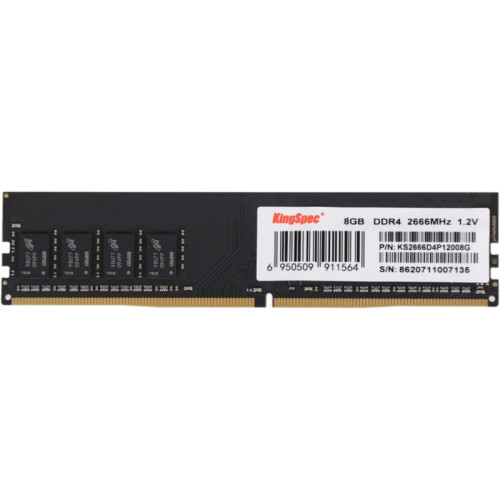 Оперативная память DDR4 8Gb 2666MHz Kingspec KS2666D4P12008G RTL PC4-21300 DIMM 288-pin 1.2В single rank Ret [KS2666D4P12008G]