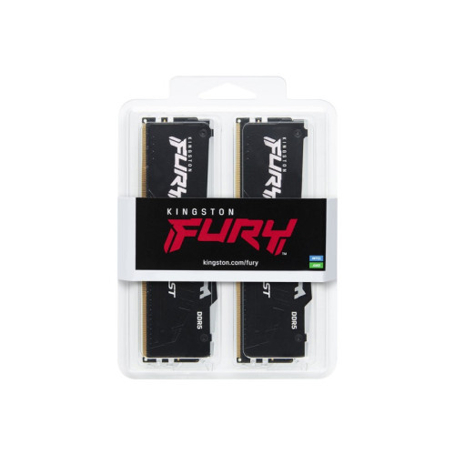 Память оперативная/ Kingston 64GB 5200MHz DDR5 CL40 DIMM (Kit of 2) FURY Beast RGB
