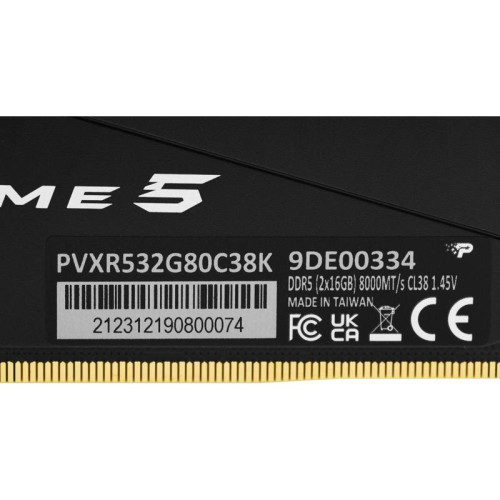 Оперативная память DDR5 2x16Gb 8000MHz Patriot PVXR532G80C38K Viper Xtreme 5 RGB RTL Gaming PC5-64000 CL38 DIMM 288-pin 1.45В с радиатором Ret [PVXR532G80C38K]