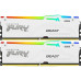 Память оперативная/ Kingston 32GB 6400MT/s DDR5 CL32 DIMM (Kit of 2) FURY Beast White RGB EXPO