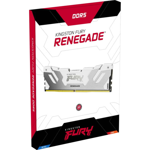 Память оперативная/ Kingston 64GB 6400MT/s DDR5 CL32 DIMM (Kit of 2) FURY Renegade White XMP