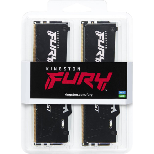 Память оперативная/ Kingston 64GB 5600MT/s DDR5 CL36 DIMM (Kit of 2) FURY Beast RGB EXPO