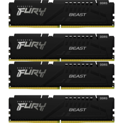 Память оперативная/ Kingston 128GB 5600MT/s DDR5 CL40 DIMM (Kit of 4) FURY Beast Black XMP