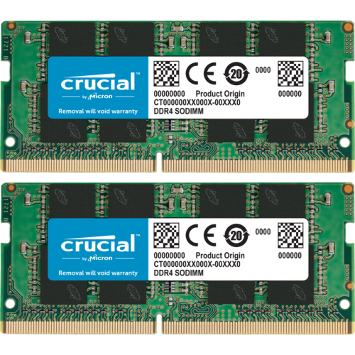 Память оперативная/ Crucial SODIMM 32GB Kit (16GBx2) DDR4 2666 MT/s (PC4-21300) CL19 Unbuffered 260pin