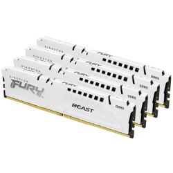 Память оперативная/ Kingston 64GB 6000MT/s DDR5 CL40 DIMM (Kit of 4) FURY Beast White XMP