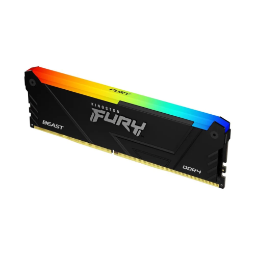 Память оперативная/ Kingston 16GB 2666MT/s DDR4 CL16 DIMM 1Gx8 FURY Beast RGB