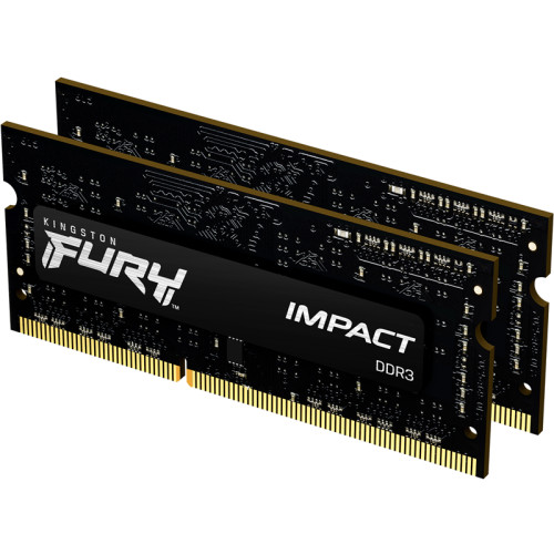 Память оперативная/ Kingston 8GB 1600MHz DDR3LCL9SODIMM(Kit of 2) 1.35V FURY Impact