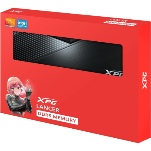 Память DDR5 2x16GB 6400MHz A-Data AX5U6400C3216G-DCLABK XPG Lancer RTL PC5-51200 CL32 DIMM 288-pin 1.4В kit dual rank с радиатором Ret