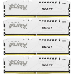 Память оперативная/ Kingston 64GB 6000MT/s DDR5 CL40 DIMM (Kit of 4) FURY Beast White XMP