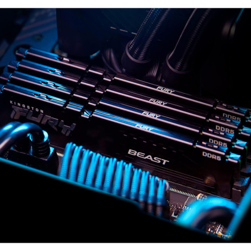 Память оперативная/ Kingston 64GB 5600MT/s DDR5 CL40 DIMM (Kit of 4) FURY Beast Black XMP
