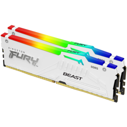 Память оперативная/ Kingston 64GB 5600MT/s DDR5 CL36 DIMM (Kit of 2) FURY Beast White RGB EXPO