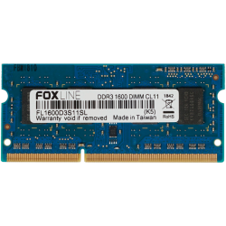 Память оперативная для ноутбука/ Foxline SODIMM  8GB  1600 DDR3L CL11  (512*8) 1.35V