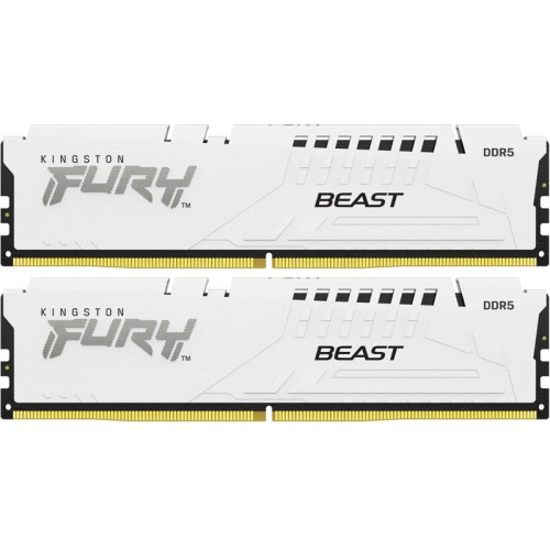 Память оперативная Kingston 32GB 6000MT/s DDR5 CL36 DIMM (Kit of 2) FURY Beast White EXPO