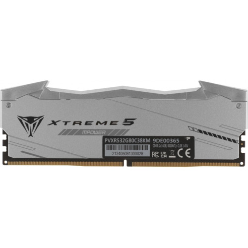 Память DDR5 2x16GB 8000MHz Patriot PVXR532G80C38KM Viper Xtreme 5 RGB RTL Gaming PC5-64000 CL38 DIMM 288-pin 1.45В с радиатором Ret