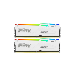 Память оперативная/ Kingston 32GB 6000MT/s DDR5 CL30 DIMM (Kit of 2) FURY Beast White RGB EXPO