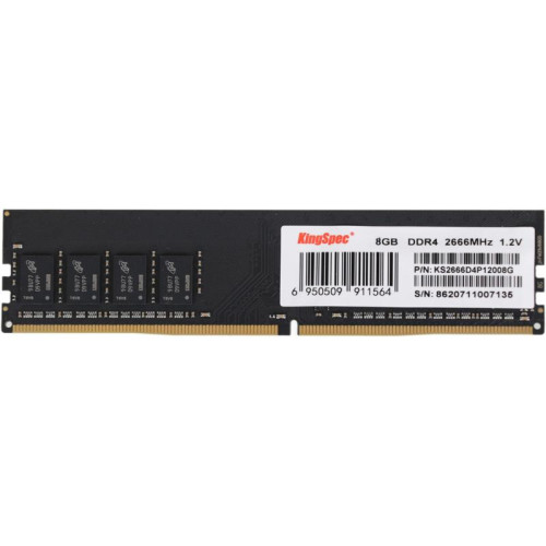 Оперативная память DDR4 8Gb 2666MHz Kingspec KS2666D4P12008G RTL PC4-21300 DIMM 288-pin 1.2В single rank Ret [KS2666D4P12008G]