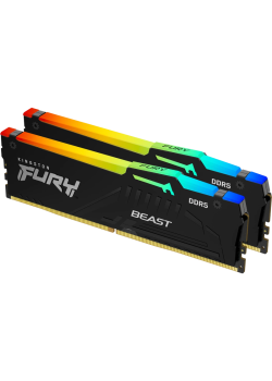 Память оперативная/ Kingston 64GB 5600MT/s DDR5 CL40 DIMM (Kit of 2) FURY Beast RGB