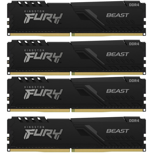 Память оперативная Kingston 32GB 3200MT/s DDR4 CL16 DIMM (Kit of 4) FURY Beast Black