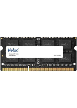 Оперативная память DDR3L 8Gb 1600MHz Netac NTBSD3N16SP-08 Basic RTL PC3-12800 CL11 SO-DIMM 204-pin 1.35В single rank Ret [NTBSD3N16SP-08]