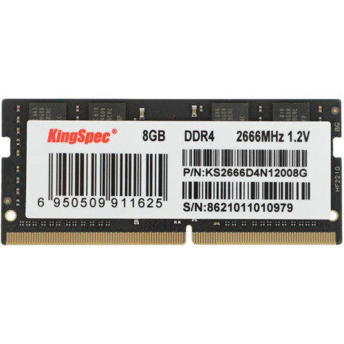 Оперативная память DDR4 8GB 2666MHz Kingspec KS2666D4N12008G RTL PC4-21300 SO-DIMM 260-pin 1.2В single rank Ret [KS2666D4N12008G]