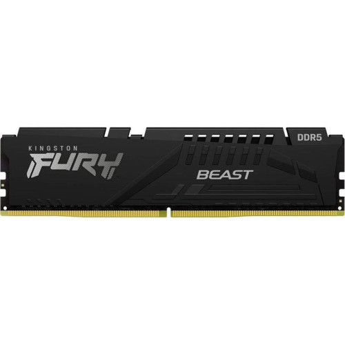 Оперативная память DDR5 16GB 6400MHz Kingston KF564C32BBE-16 Fury Beast Black Expo RTL Gaming PC5-51200 CL32 DIMM 288-pin 1.4В single rank с радиатором Ret