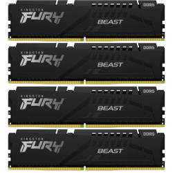Оперативная память DDR5 4x16GB 5200MHz Kingston KF552C40BBK4-64 Fury Beast Black RTL Gaming PC5-41600 CL40 DIMM 288-pin 1.25В kit single rank с радиатором Ret [KF552C40BBK4-64]