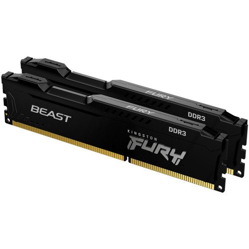 Память оперативная/ Kingston 16GB 1600MHz DDR3 CL10 DIMM(Kit of 2)FURYBeastBlack Память оперативная/ Kingston 16GB 1600MHz DDR3 CL10 DIMM(Kit of 2)FURYBeastBlack