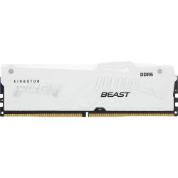 Память оперативная/ Kingston 128GB 5600MT/s DDR5 CL40 DIMM (Kit of 4) FURY Beast White RGB XMP