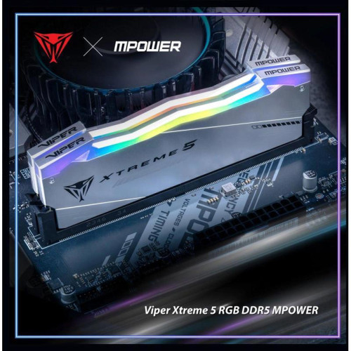 Память DDR5 2x24GB 6400MHz Patriot PVXR548G64C32KM Viper Xtreme 5 RGB RTL Gaming PC5-51200 CL32 DIMM 288-pin 1.4В с радиатором Ret