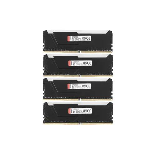 Память оперативная/ Kingston 64GB 3600MT/s DDR4 CL18 DIMM (Kit of 4) FURY Beast RGB