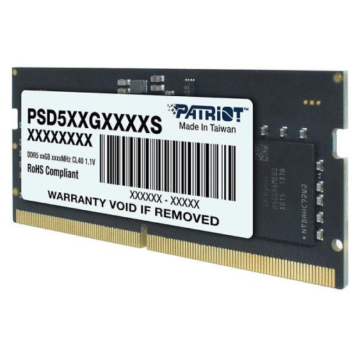Оперативная память DDR5 16GB 5600MHz Patriot PSD516G560081S Signature RTL PC5-44800 CL46 SO-DIMM 262-pin 1.1В single rank Ret [PSD516G560081S]