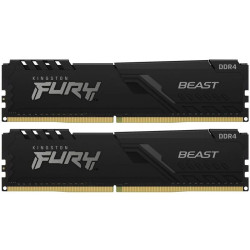 Память оперативная/ Kingston 32GB 2666MT/s DDR4 CL16 DIMM (Kit of 2) FURY Beast Black