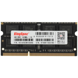 Оперативная память DDR3 4GB 1600MHz Kingspec KS1600D3N15004G RTL PC3-12800 CL11 SO-DIMM 240-pin 1.5В single rank Ret [KS1600D3N15004G]