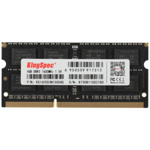 Оперативная память DDR3 4GB 1600MHz Kingspec KS1600D3N15004G RTL PC3-12800 CL11 SO-DIMM 240-pin 1.5В single rank Ret [KS1600D3N15004G]